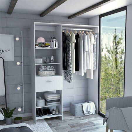 DECORACION 150 in. Dynamic Closet System, White DE3485954